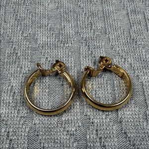 Monet Gold Hoop Clip-On Earrings - Women Jewelry .75”